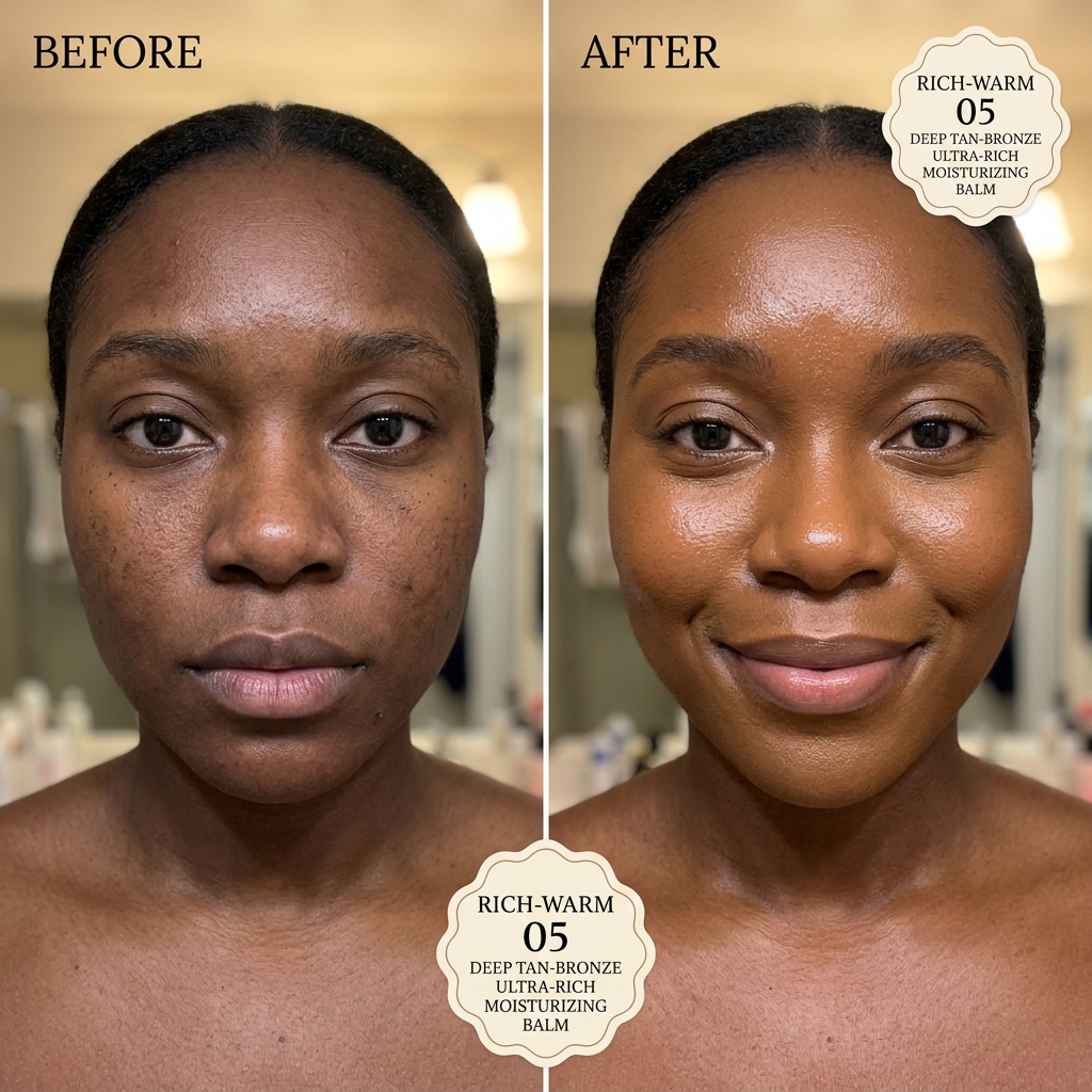 VOVERY Tinted Skin Balm – Hydrating Face Moisturizer & Foundation Stick, Dewy Finish