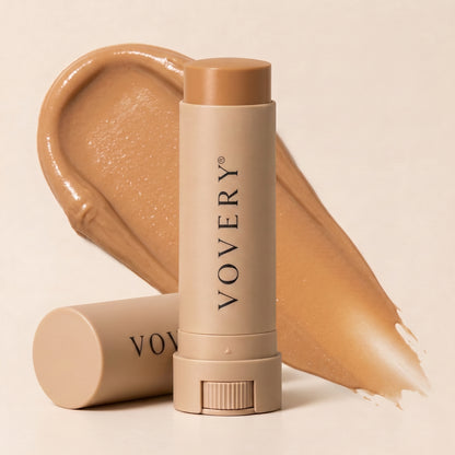 VOVERY Tinted Skin Balm – Hydrating Face Moisturizer & Foundation Stick, Dewy Finish